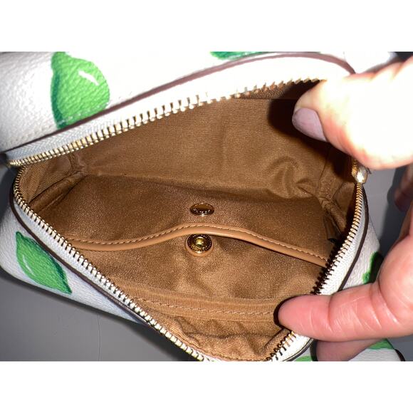 Sale!! Coach Coin Pouch Lime Print Design Bag Coach Cosmetic Case Pouch - Picture 10 of 12